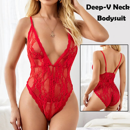 Women Red Erotic See Thru Lingerie