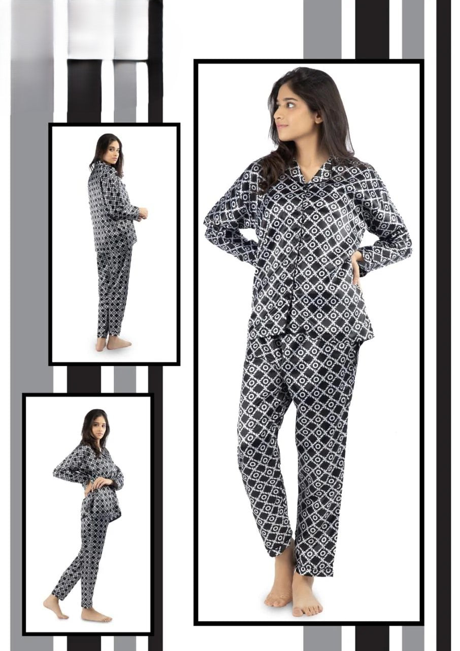 Printed Silk Pj Set - 1