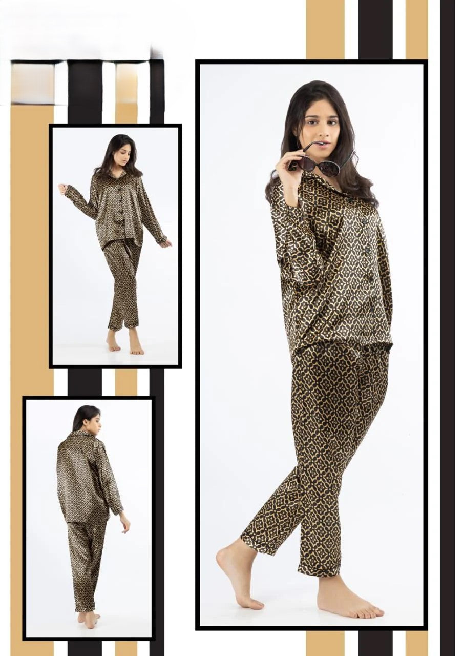 Printed Silk Pj Set