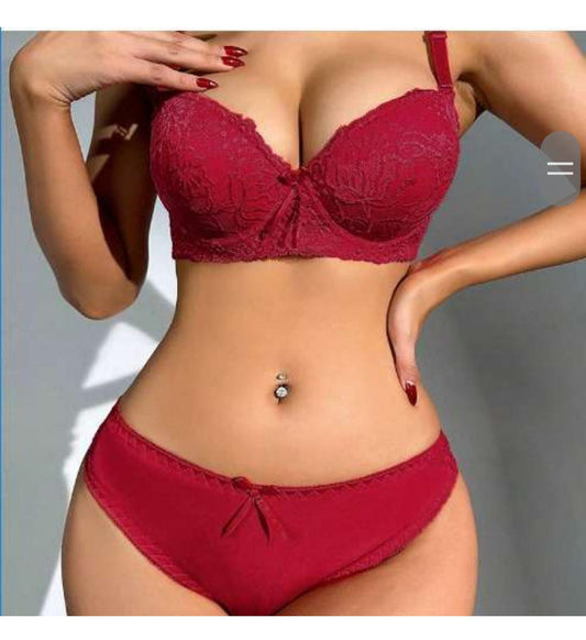 Red - Bra & Panty Set